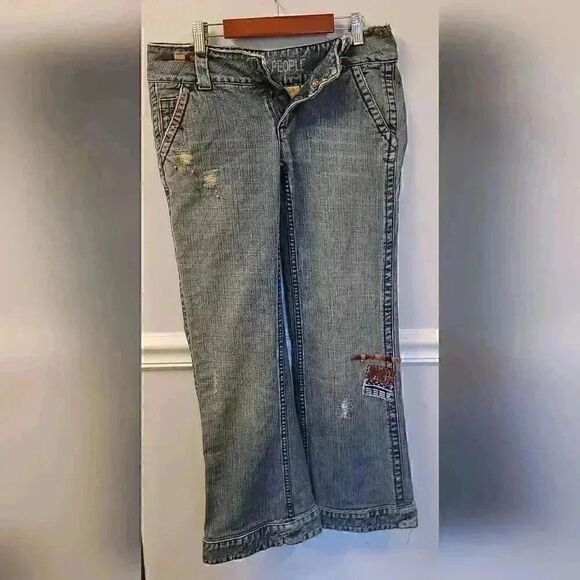 Free People Denim - Rare Vintage Free People Patchwork Jeans Size 27